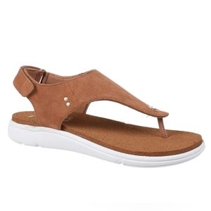 Ryka Margo Suede Thong Sandal Women's Size 7W NWOB!